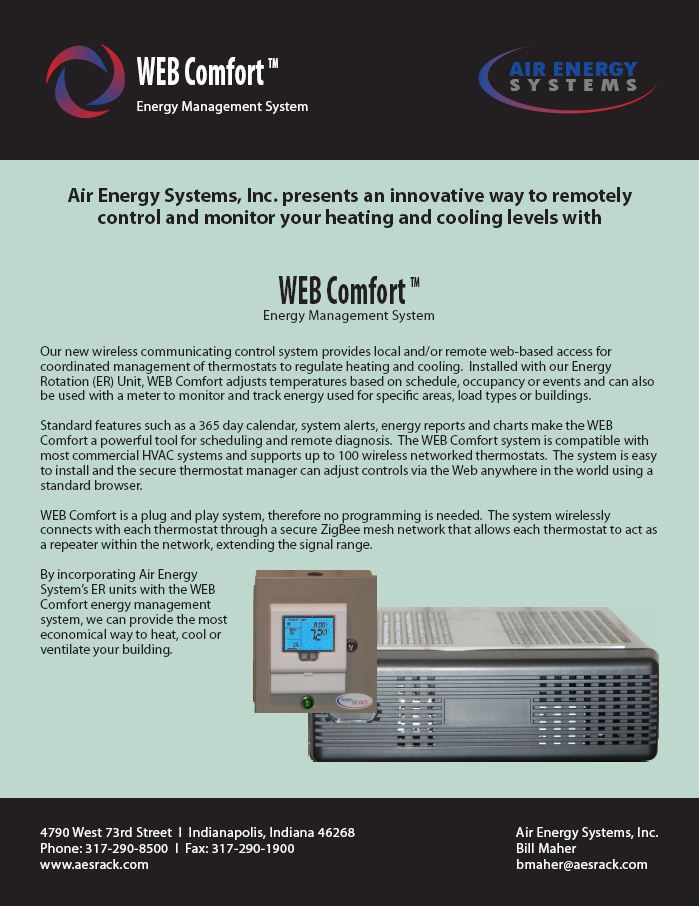 Building or Facility Thermostats - WEB Comfort™ Energy Management System